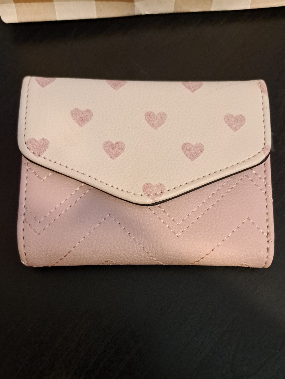 Betsey Johnson Pink Heart-Print Fold Wallet
